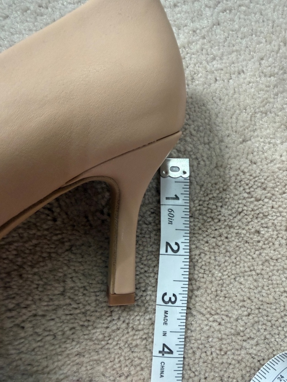 Pointed Toe Nude Pumps - Picture 3 of 8